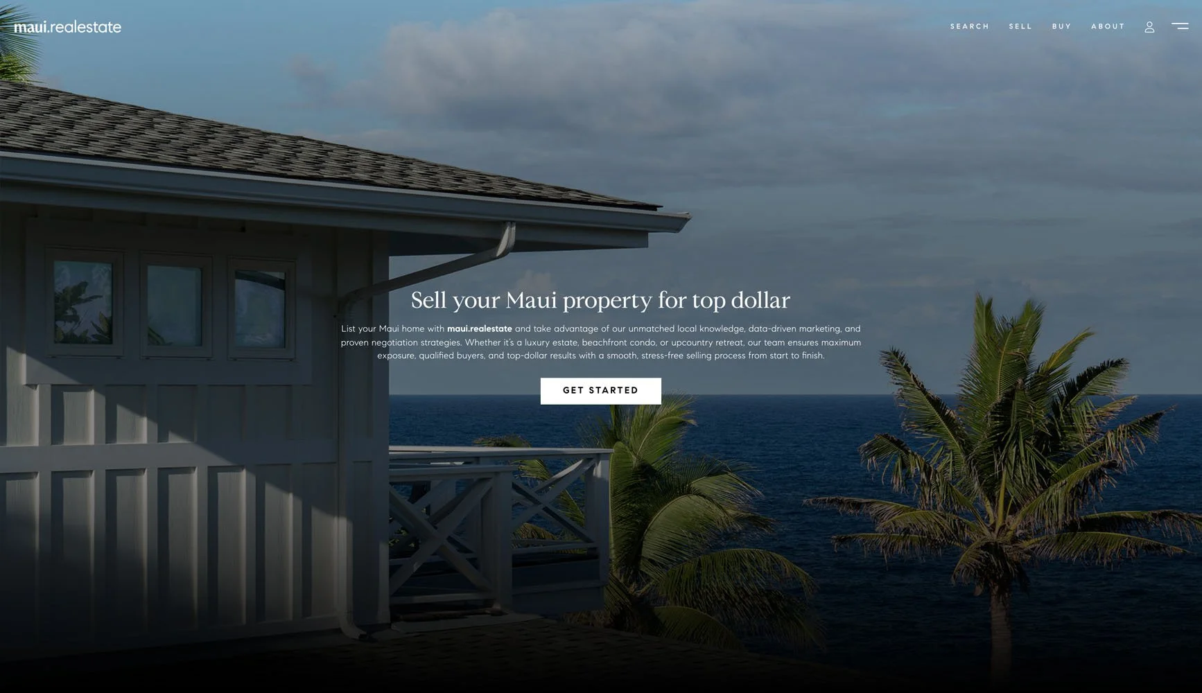 Selling page on Maui Real Estate